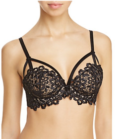 Dita Von Teese Women's Dahlia Balconette Bralette Bra Black Size 34F  3586