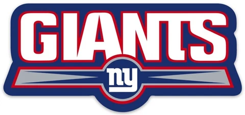 New York Giants Logo & Name Type NFL Football Die-Cut MAGNET Cover