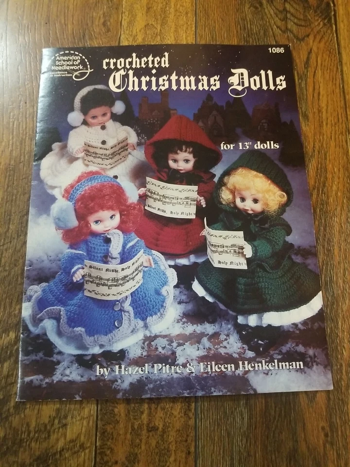 Crocheted Christmas Dolls Vtg 1990 Booklet 1086 American School Of Needlework - Image 1 of 1
