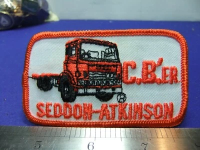 Seddon Atkinson truck patch badge cb citizens band radio embroidered cloth 1970s - Image 1 of 2