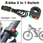E-bike 2 In 1 Switch Headlight Horn On-Off Button Electric Bicycle Accessories