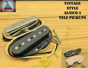 Vintage style Alnico 3 Tele caster pickups. Choose Set, Neck or Bridge - Picture 1 of 19