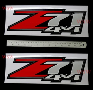 Red Silver Sticker Z71 4x4 Decal For Chevrolet Chevy Holden Colorado 2006-2011 - Picture 1 of 3