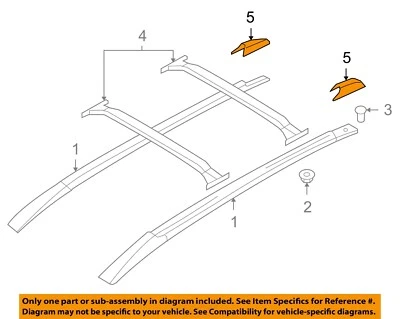 Cubierta de extremo derecho portaequipajes riel portaequipajes portaequipajes HYUNDAI OEM 872810W200 Foto 1 de 2