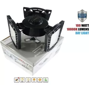 LED Garage Light E26 Base Adjustable Panels Day Light Workshop Tool Room Work - Picture 1 of 5