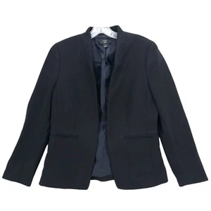 J. CREW 365 Black Going Out Blazer Stretch Twill Open Front Size 6 - Picture 1 of 8