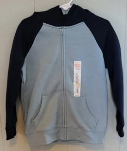 Jumping Beans Hoodie Boy's 5T NWT Blue Fleece Tagless Full Zip - Picture 1 of 4