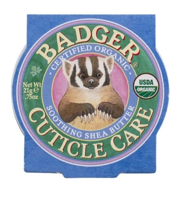 Badger Cuticle Care Balm Natural Nail Cream w Shea Butter 0.75oz Purse Size 4/27 - Image 1 of 2