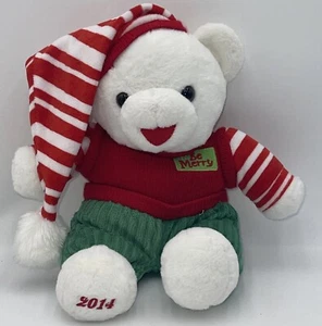 DanDee Copo de Nieve Peluche 2014 Peluche 12” Navidad Be Merry Rojo Suéter Sombrero a Rayas - Imagen 1 de 10