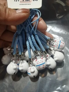 New 50 pcs cartoon  cat  Jingle Bells Lanyard DIY Making Accessories keychians - Picture 1 of 2