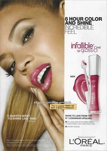 L'OREAL Beauty 1-PÁGINA IMPRESIÓN ANUNCIO 2012 BEYONCE KNOWLES hermosa mujer labios rosas - Imagen 1 de 1