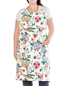Cotton Linen Baking Plus Size Aprons for Women with Pockets Kitchen Cooking S... - Picture 1 of 7