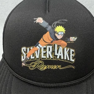 Naruto x Silverlake Ramen Collab Hat Cap Snapback Mesh Trucker Black Anime - Picture 1 of 7