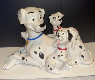Disney 101 Dalmations Coin Piggy Bank 6" Perdita and Puppies Dalmatians VINTAGE - Image 1 of 4