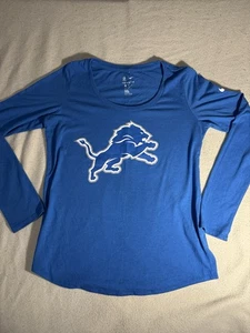 Camiseta Detroit Lions Para Mujer Manga Larga Nike Cuello Redondo Mediana Fútbol Niñas” - Imagen 1 de 10