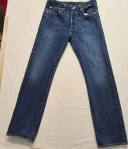 Levi Strauss Herren 501 Straight Leg Dark Wash Denim Blue Jeans Gr. 33x34 - Bild 1 von 18