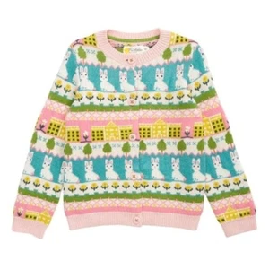 Suéter Cárdigan Mini Boden Conejitos de Pascua Fairisle Talla 2-3Y - Imagen 1 de 8