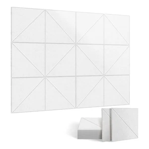12Er-Pack Akustikplatten, 12 X 12 Dekorative Schallschutzplatten, Wand5798 - Bild 1 von 23