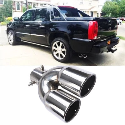 For Chevy Avalanche Rear Car Dual Exhaust Pipe Tail Muffler Tip Throat Tailpipe Foto 1 de 4