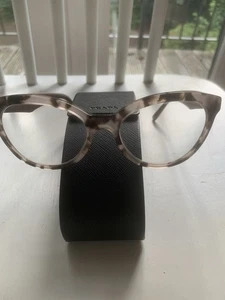 Prada ROJ-101 Glasses Pink/Brown Animal Print & Case - Picture 1 of 8