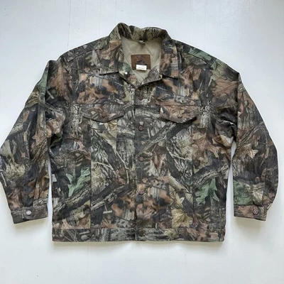 Duxbak Denim Jacket Camo Realtree XL Double Pocket Light Jacket *altered - Image 1 of 4