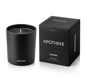 APOTHEKE LUXUS SOJAWACHS SCHWARZE KOHLE HERD DUFTGLAS KERZE 11 OZ NEU IM KARTON - Bild 1 von 7