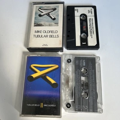 MIKE OLDFIELD TUBULAR BELLS 1  & 2 CASSETTE TAPE 2 tapes 1973 tested vgc  Foto 1 de 4
