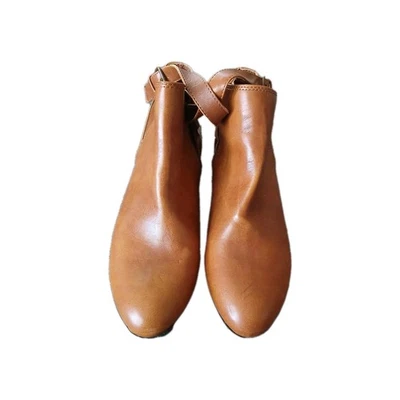 American Eagle Mujer 8.5 Marrón Botines Hebilla Tacón Bloque Informal Western  Foto 1 de 4