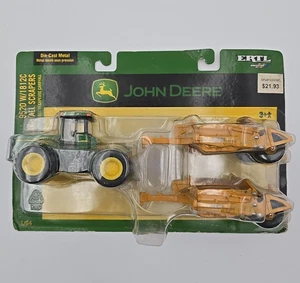2006 Ertl 1/64 Die Cast John Deere 9520 Tractor w/ 1812C Carryall Scrapers 15709 - Picture 1 of 8
