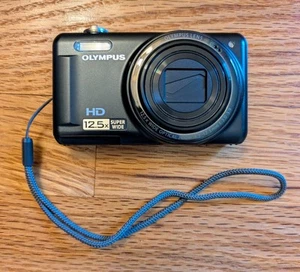 Olympus VR-320 Digital Camera 14MP Black HD 12.5" Zoom, Super Wide - NOT WORKING - Picture 1 of 13