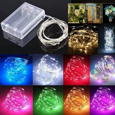 Christmas Fairy Lights Indoor Outdoor String Xmas Tree Party Battery 20M/200LED - Image 1 of 4
