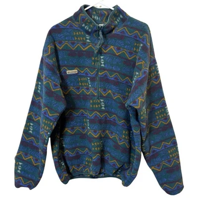 VTG 90s Columbia Aztec Fleece Sweatshirt Pullover Jacket USA Size XL Southwest - Image 1 of 4