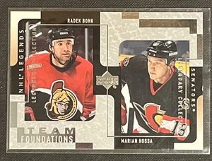 2000-01 Upper Deck Legends #95 Radek Bonk, Marian Hossa SILVER /100 - Picture 1 of 2