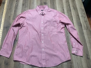 Club Room Shirt, Men's Size 16.5 34/35, Red Long Sleeve Button Up Regular Fit - Picture 1 of 10
