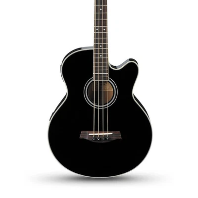 Baixo elétrico acústico Ibanez AEB5E preto - Imagem 1 de 4