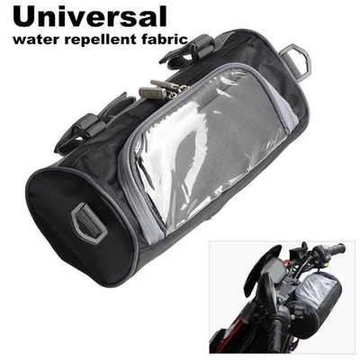 Motorcycle Electric Racing Front Handlebar Fork Storage Container Luggage Bag - Image 1 of 4