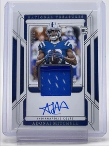 ADONAI MITCHELL 2024 NATIONAL TREASURES RPA ROOKIE GLOVES RC AUTO /25 Q5540 - Picture 1 of 2