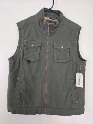 NWT Mens Outdoor Life M (38-40) Canvas Vest Sherpa Lined Pockets Hunting Fishing - Image 1 of 4
