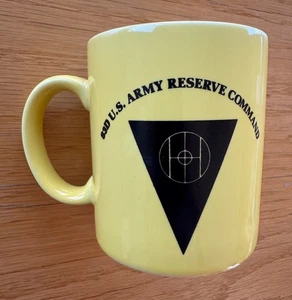 Vintage 83rd ARCOM US ARMY RESERVE COMMAND Yellow Coffee Mug Very Nice - Picture 1 of 4