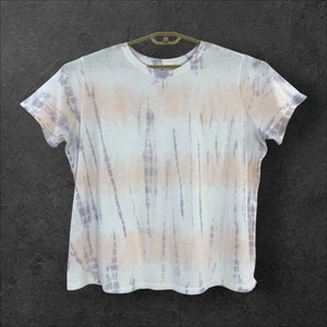 Athleta Kai Ballerina Pink T-Shirt Womans Sz 2X Tie Dye Short Sleeve Organic Tee - Picture 1 of 6
