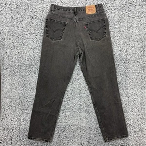 Pantalones de mezclilla vintage Levis 550 para hombre 34x34 negros calce relajado pierna cónica Y2K grunge - Imagen 1 de 18