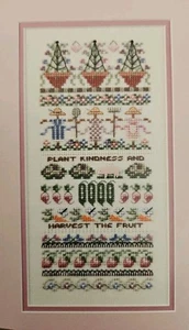 Just Nan PLANT KINDNESS Counted Cross Stitch Pattern JN105 & Pink Pig Charm LTK - Picture 1 of 5