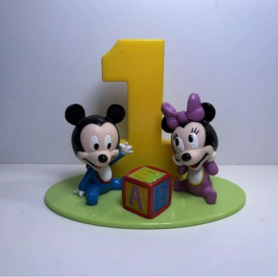 Bebé Disney ~ 1er Cumpleaños ~ Mickey y Minnie Mouse Decoración de Pasteles Nuevo Foto 1 de 4