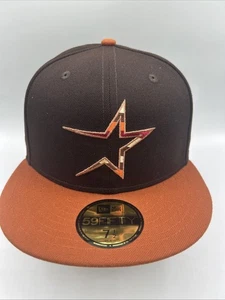 Houston Astros Hat New Era 59Fifty "Apple Bake"  Sz 7 1/2 PRM Fitted Cap H111 - Picture 1 of 10