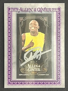2024 Topps Allen & Ginter X Usain Bolt Silver Ink Auto /50 Olympic Champion SSP - Bild 1 von 2