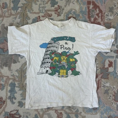 Vintage 90s Teenage Mutant Ninja Turtles “Pisa Tower” T Shirt Kids - Image 1 of 4