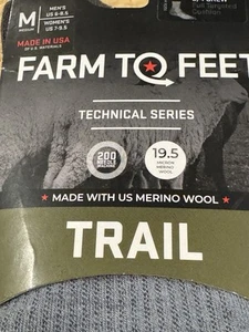 2 Paar Farm To Feet Trail braune Boulder Medium Crew-Socken neu - Bild 1 von 11