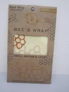 Bee's Wrap Reusable Food Wrap, 3PACK SM, MED, LRG - Picture 1 of 1
