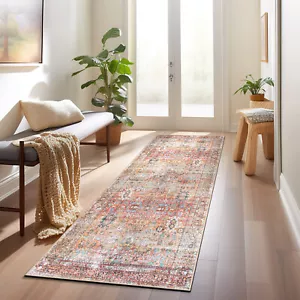 Rugshop Runner Rugs Transitional Distressed Machine Washable Non Slip Rugs 2x7 - Picture 1 of 10