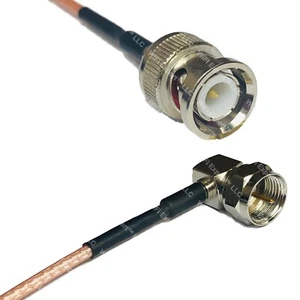 RG316 BNC MALE to F MALE ANGLE RF Cable Rapid-SHIP LOT - Bild 1 von 1